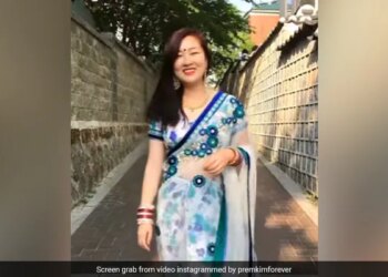 For The First Time, A Korean Woman Wore A Sari, Watching The Video, People Said – Bhabiji You Are Looking Beautiful – पहली बार कोरियन महिला ने पहनी साड़ी, वीडियो देख लोगों ने कहा