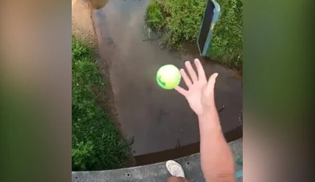 You Must Have Never Seen Such A Dangerous And Valuable Game, In This A Tennis Ball Bat Has Been Made, IPhone Worth Millions, Viral Video