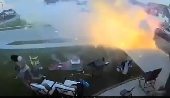 Friends Were Celebrating With Firecrackers In Family Party Then All Hell Broke Loose Watch Shocking Video