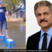 Anand Mahindra Impressed With This Man Desi Jugaad To Walk On A Waterlogged Street Watch Viral Video
