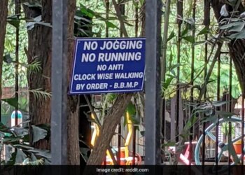 Bengaluru Park Sign Asks People Not To Walk Anti-Clockwise Internet Says Is Nagin Dance Allowed Here See Viral Post Here