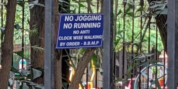 Bengaluru Park Sign Asks People Not To Walk Anti-Clockwise Internet Says Is Nagin Dance Allowed Here See Viral Post Here