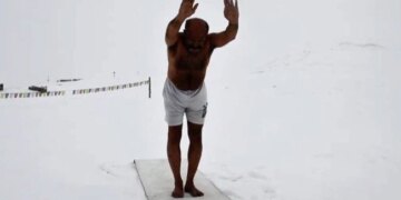 ITBP Officer Performs Surya Namaskar In Snowy Plains, Video Will Make Shiver