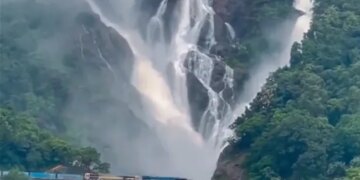 Monsoon Adds To The Beauty Of Goas Dudhsagar Falls, The Video Is Such That You Will Just Be Left Watching