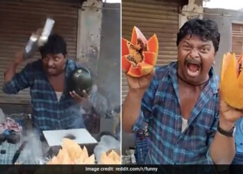 A Fruit-seller Unique Style Of Selling Fruits Makes His Video Viral On Internet