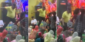 Funny Video: Viral Video Of Man Playing The Dhol In A Fun Way In Bhajan Kirtan