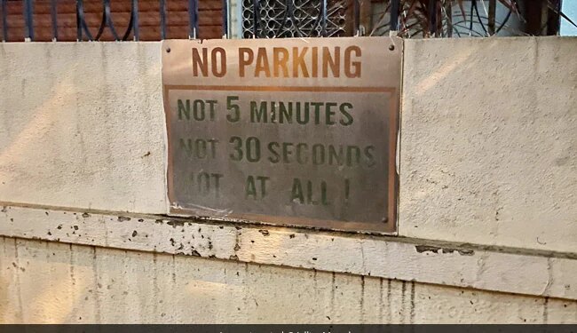 No Parking Signs From Bengaluru Goes Viral Internet Got Angry And Has A Lot To Say About Them