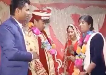 नशे में धुत दूल्हे राजा ने स्टेज पर पत्नी की जगह साली को पहना दी वरमाला, थप्पड़ों से ख़ूब हुई पिटाई