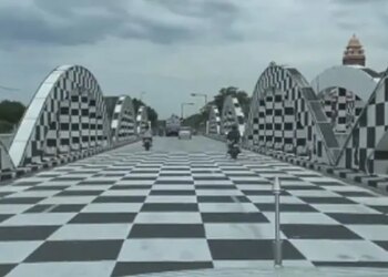 Trending Video: TamilNadu Napier Bridge Painted Like A Chess Board Ahead Of Olympiad