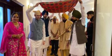 Bhagwant Mann Wedding Photos Raghav Chadha Shares Photos Of Punjab Cm Wedding On Twitte