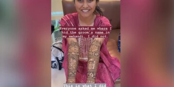 Bride Hides Famous Paintings In Wedding Mehendi Instead Of Groom’s Name Watch Viral Video
