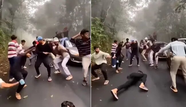 A Group Of Friends Dances On Road Video Goes Viral | Dosto Ki Masti Ka Video Viral | Group Of Friends Dances On Road Viral Video