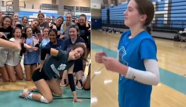 Viral Video: Foreign Girls Did Desi Moves On Bollywood Songs While Playing Volleyball | Girls Playing Volleyball Groove To Kaala Chashma On Court