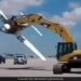 Crane Lifted The Plane And Then Flew It In The Air Then What Happened Next See Funny Viral Video