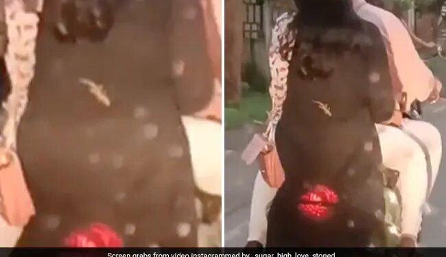 Trending Video: Lizard On Woman Suit Who Was Riding On Scooty Video Viral On Social Media