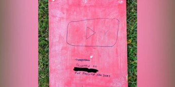 Wooden Play Button Gifted By Friends On The Joy Of Becoming 100 Subscribers On YouTube