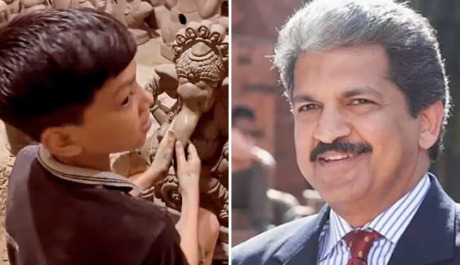 Anand Mahindra Shares Clip Of Little Boy Making Sculpture Of Lord Ganesha | Anand Mahindra Impressed By Child Making A Sculpture Of Lord Ganesha