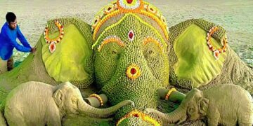 Ganesh Chaturthi 2022: Beautiful Statue Of Lord Ganesha Made By Sand Artist Sudarshan Patnaik