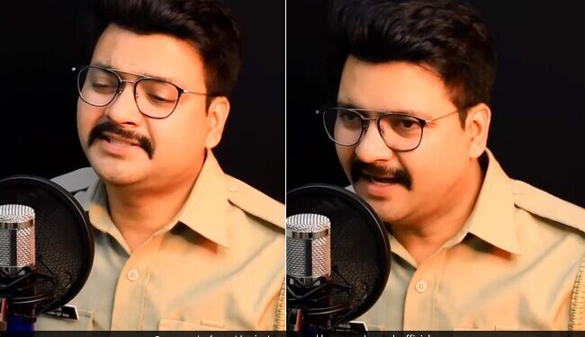 Pune Policeman Singing Coke Studio Pasoori Song Wins Heart Must Watch Viral Video