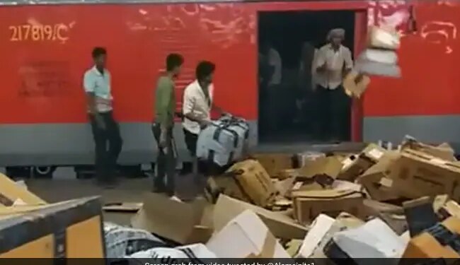 Amazon Parcels Tossed Out Of Train At Railway Station Northeast Frontier Railway Clarifies On Viral Video