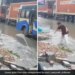 Man Got Washed Away In The Gutter On The Roadside Then What Happened Next Must Watch Viral Video