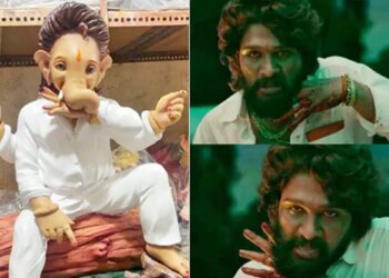 Ganesh Chaturthi 2022: Allu Arjun Craze Hits Ganesh Chaturthi | Allu Arjun Pushpa Look Inspires Ganapati Idols Watch This Viral Video