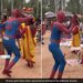 Spider Man Dancing At A Marketplace In West Bengal Leaves Internet In Splits Watch Viral Video