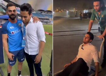 Maaro Mujhe Maaro Man Meets Virat Kohli And Pandya After India Vs Pakistan Asia Cup