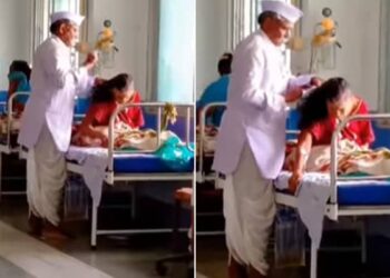 Viral Video Of Husband Wife Where Husband Is Taking Care Of Sick Wife