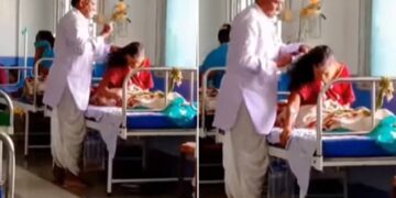 Viral Video Of Husband Wife Where Husband Is Taking Care Of Sick Wife
