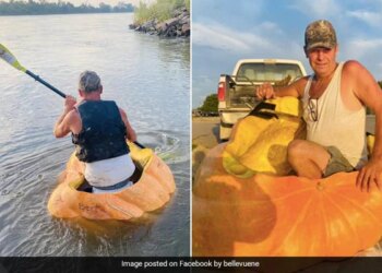 OMG: Man Sets World Record By Traveling 61 Km In Pumpkin Boat