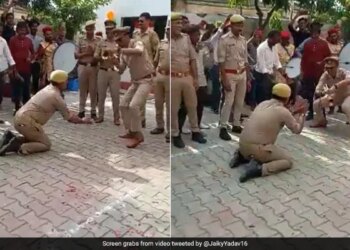 Police Officer Nagin Dance With Constable Video Cops Nagin Dance Video Viral