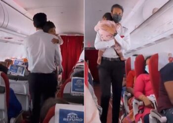 Heartwarming Video: Viral Video Of Air Indias Cabin Crew Calming Down Little Baby | Air India Flight Attended Consoling Little Baby Leaves Internet In Awe