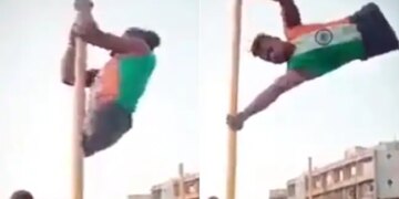 Watch: A Disabled Man Hoisted Himself By Making The Tricolour On Body Video Viral On Social Media