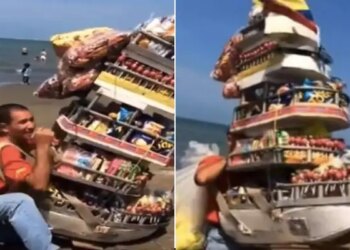 Creative Video: Video Of A Person Selling Goods In A Ship Goes Viral On Social Media Ship Video