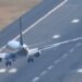 The Airplane Was Stuck In The High Winds, Was Staggering Before Landing In The Runway, Then A Miracle Happened!