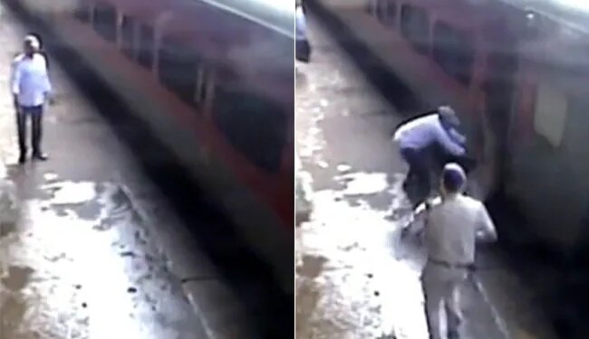 Railway Police Constable Saves Passenger At Itarsi Station: RPF Constable Saved Life Of A Man Who Dragged Along With Moving Train At Itarsi Railway Station