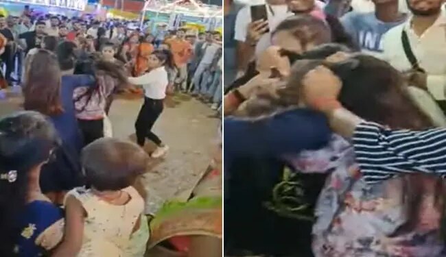 Desi Girls Fight Video: Fight Between Girls In Fair Video Viral On Social Media Fight Of Girls In Mela