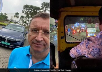 मर्सिडीज-बेंज के CEO की  ट्रैफिक में फंसी कार, तुरंत गाड़ी से उतरे और ऑटो पर हो गए सवार