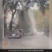 Sewer Burst On Road After Heavy Rain Resembles Huge Geyser In Chicago Watch Shocking Video