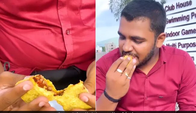 Man Eats Chocolate Pakoda His Reaction Will Leave You Shocked See Viral Video – चॉकलेट पकौड़ा खाकर शख्स ने किया कुछ ऐसा, लोग बोले