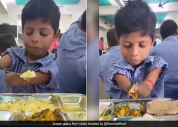 Swati Maliwal Shares Video Of Specially Abled Boy Using His Arms To Eat Food With Spoon Internet Is Inspired Watch Here
