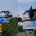 Madhya Pradesh Alerts About Traffic Accidents Strange Warning Of Jabalpur Police Went Viral On Social Media | Police In MP Uses Crashed Car To Warn Drivers Against Breaking Traffic Rules
