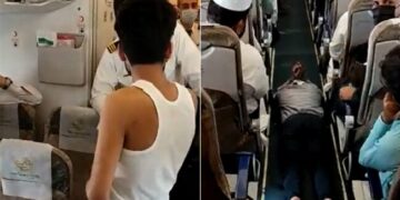 पाकिस्तानी फ्लाइट में पैसेंजर का हंगामा, कपड़े खोले, खिड़कियों पर मारे मुक्के, लोगों हुए परेशान