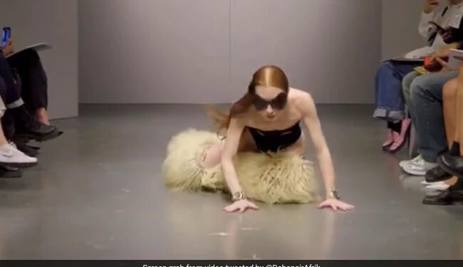 Watch: Designer Gives Fall Fashion A New Meaning At Milan Fashion Week