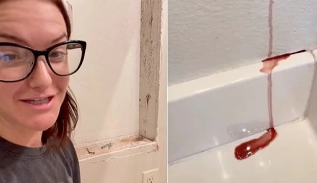 Walls Start Leaking Blood Like Oil Video Goes Viral On Social Media | Blood Dripping From The Bathroom Wall Woman Revealed Shocking Truth