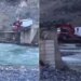 Dangerous Viral Video: Viral Video Of Truck Driver Crossing The Narrow Bridge | Truck Driver Crosses A Narrow Bridge Without Any Safety Railings