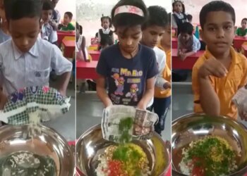 Viral Video Of Class 2 Students Make Bhelpuri In School: School Students Make Bhelpuri In The Class Video Viral On Social Media