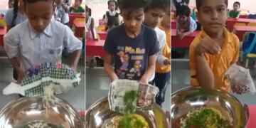 Viral Video Of Class 2 Students Make Bhelpuri In School: School Students Make Bhelpuri In The Class Video Viral On Social Media