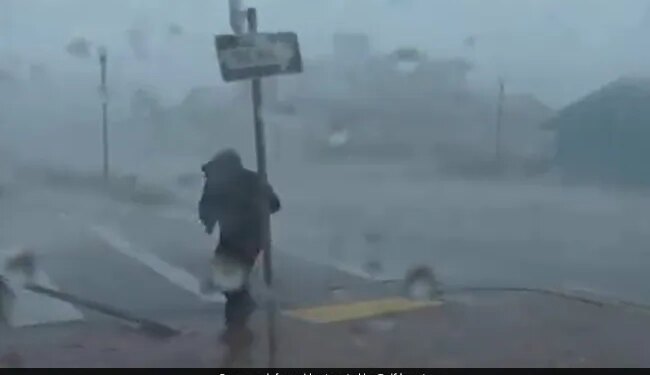 Journalist Nearly Blown Away While Reporting On Hurricane Ian Watch Shocking Viral Video